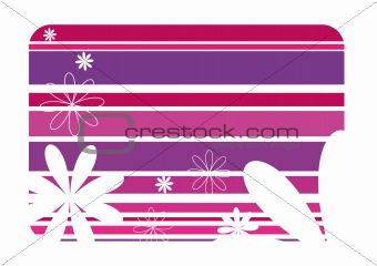 striped background with flower