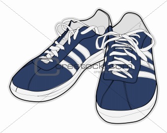 Vector illustration of sport shoes, sneakers