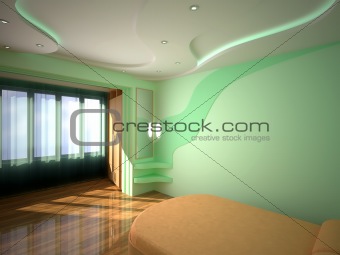 3D interior bedroom