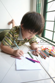 Boy drawing
