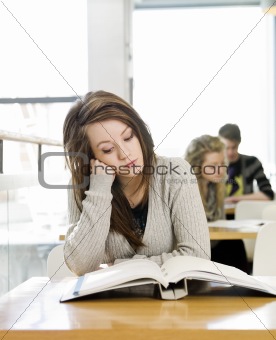 Studying girl