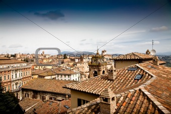 Perugia Cityscape. Italy.