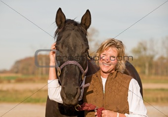 Horse and Woman Laughing