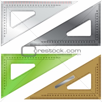 Triangle drafting and measurement tool