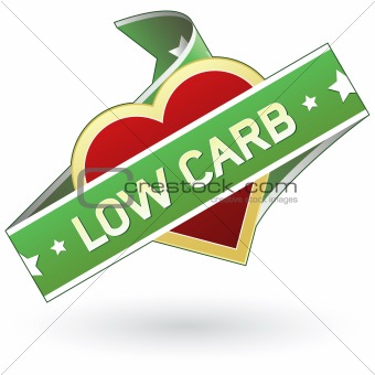 Low Carb food label sticker