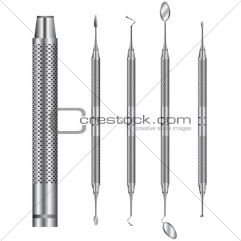 Dentist tools in vector