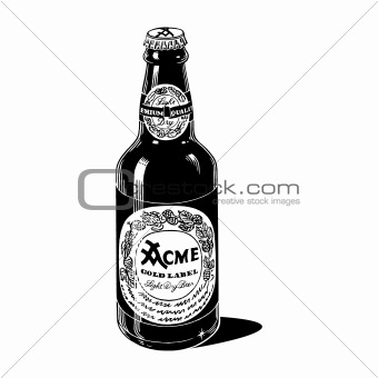 Vintage 1950s Generic Beer
