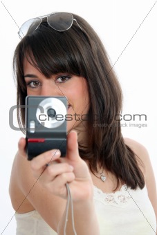 Girl taking picture