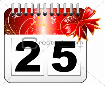 Christmas day calendar icon