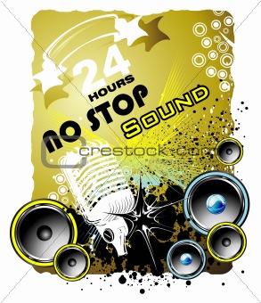 Abstract Music Event grunge style background