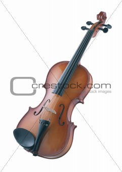 antique violin isolated on white