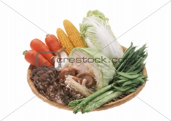 Vegetables isolated on white