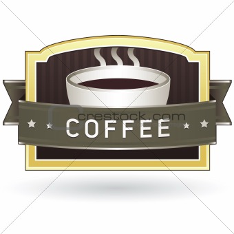 Coffee menu or package label