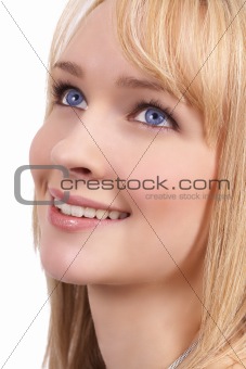 Portrait of beautiful blonde woman