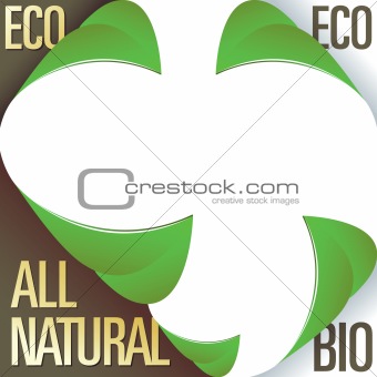 Eco and all natural corner labels