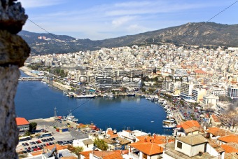 City of Kavala in Greece (aerial view)