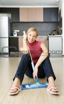 Cleaning a flat