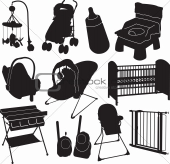 baby silhouette objects