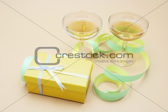 Wine Glasses and Gift Box