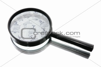 Magnifying Glass and Calendar Pages