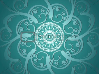seagreen background with artistic design