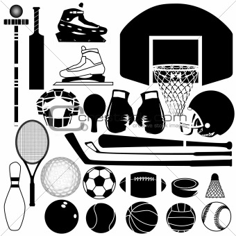 Sports equipment - vector