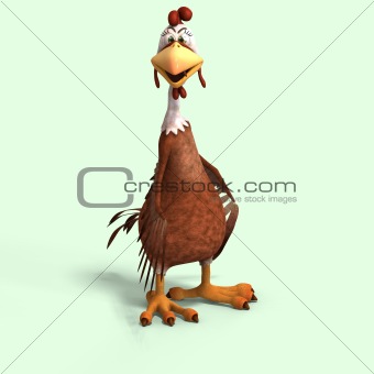 crazy cartoon chicken