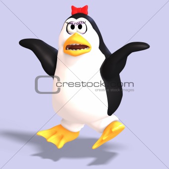 female toon penguin