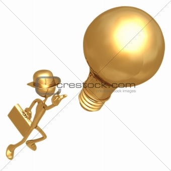 Businessman Reaching for An Idea