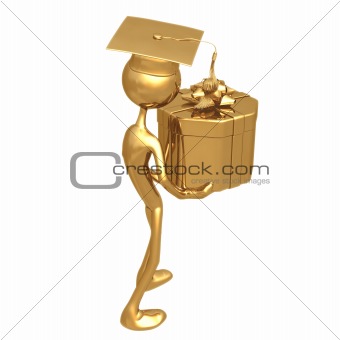 Gold Guy Graduate Concept