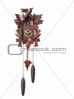 Cuckoo Clock Isolated on a White Background
