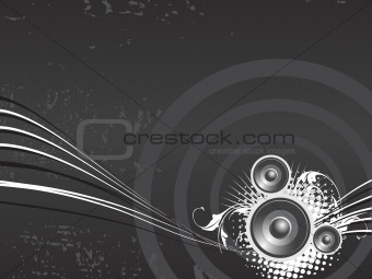 vector wallpaper, musical background with speaker