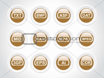 vector web 2.0 style shiny icons, rounded series set 17