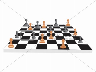 vector chess board and figures, set41