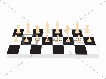 vector chess board and figures, set42