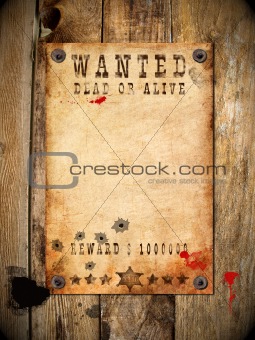 vintage wanted poster          