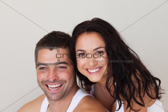 Couple smiling at the camera