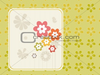 green background with flower