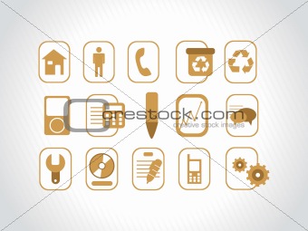 set of abstract khaki logos, vector illustration