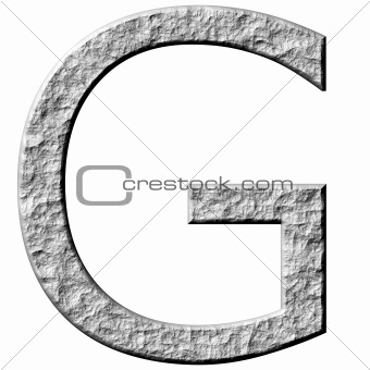 3D Stone Letter G