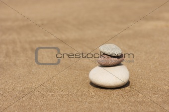 Stones on the sand