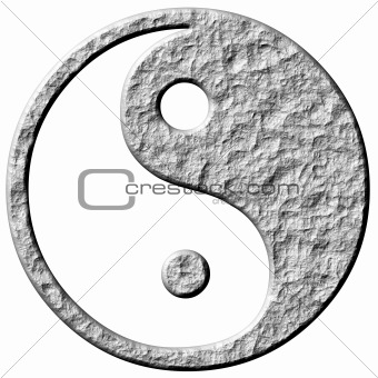 3D Stone Tao Symbol