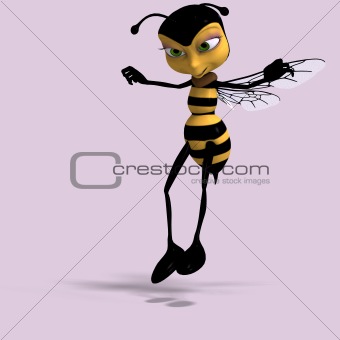 Cute Cartoon Honey Bee