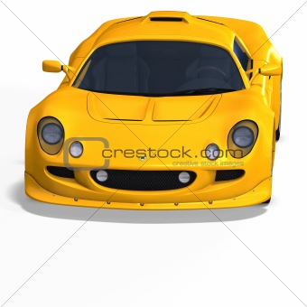yellow fantasy racing car
