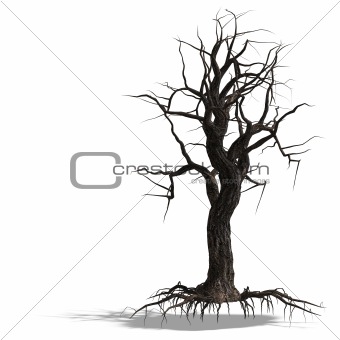3D Render of a dead tree without leafs