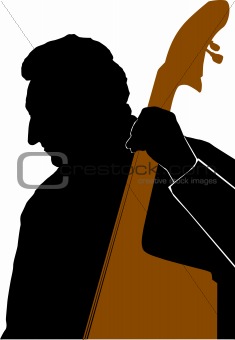 Man playing Double Bass or Contrabass
