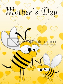 honeybee with mother day background