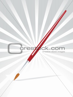 sharp edge paint brush, vector illustration