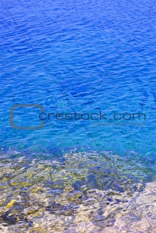 Blue water at shore of Georgian Bay