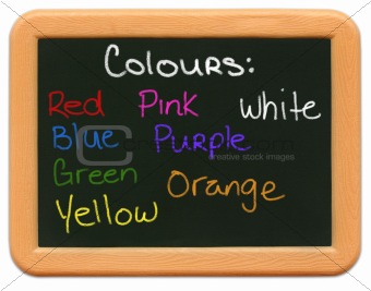 Child's Mini Chalkboard - Colours